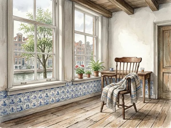 Sfeervolle woonkamer en recreatieruimte in een Nederlands verzorgings- en verpleeghuis