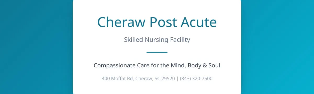 Senior Care in Cheraw, SC