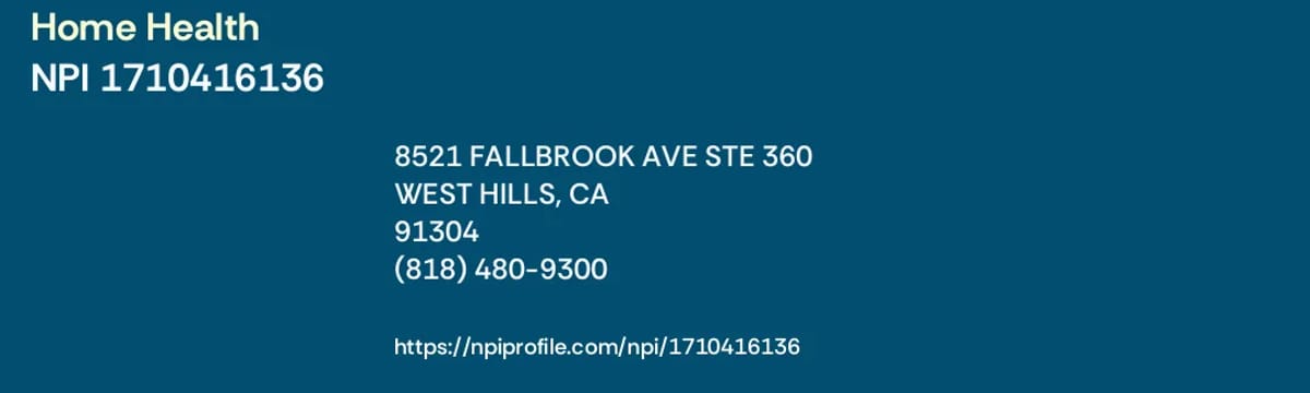 Senior Care in West Hills, CA