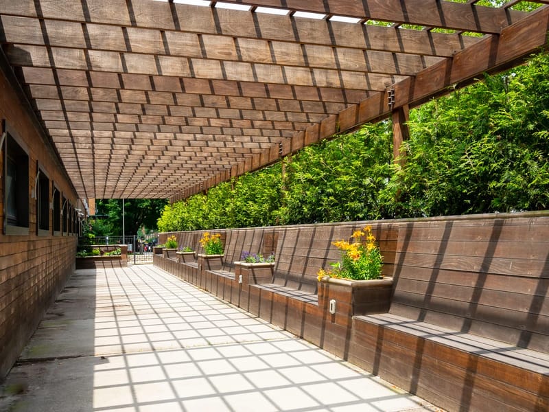 Covered outdoor walkway in The Phoenix’s official gallery; photo date and present condition unconfirmed