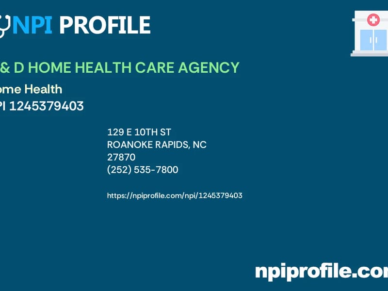 A And D Home Health Agency Corporation - Home Health Nursing in Roanoke Rapids, NC photo 1