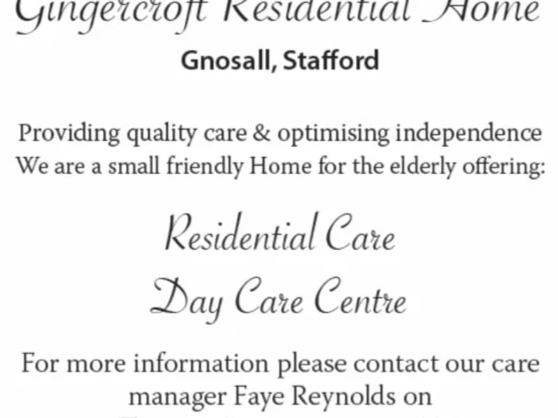 Gingercroft Residential Home - Assisted Living in Stafford, England photo 2
