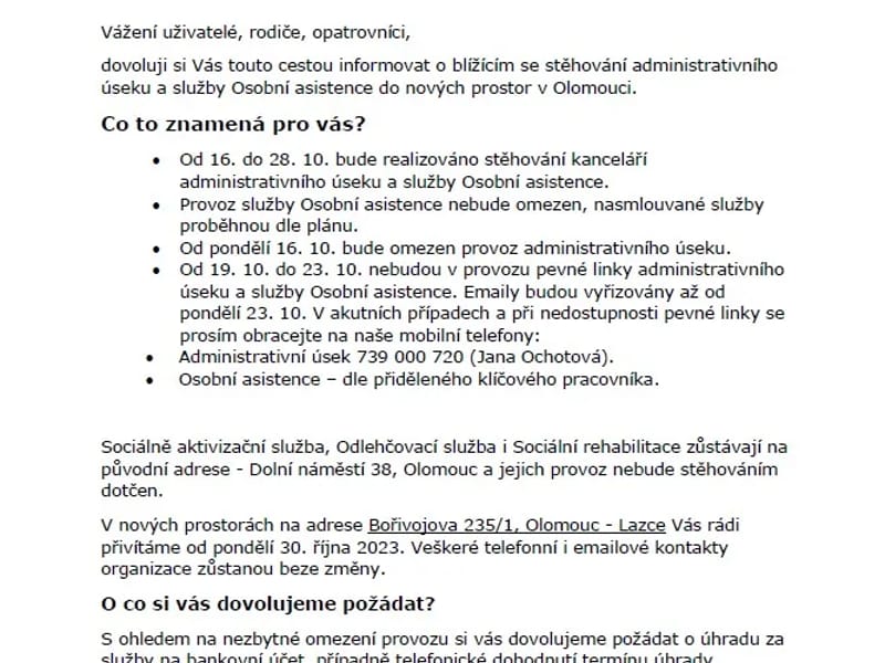 osobní asistence (3864515) - Pečovatelská služba in Olomouc, Olomoucký kraj photo 2