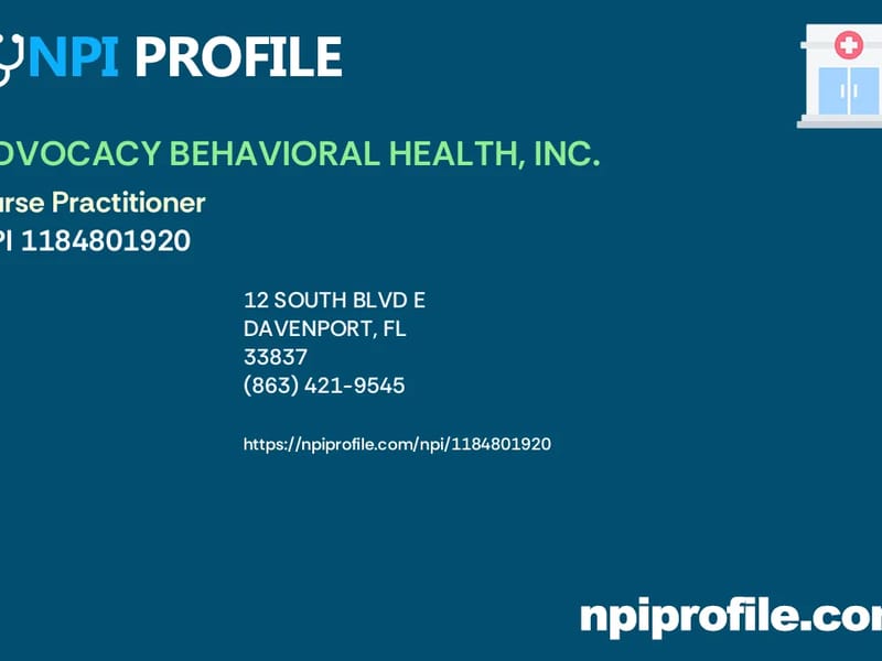 Advocacy Behavioral Health, INC. - Home Health Nursing in Davenport, FL photo 1