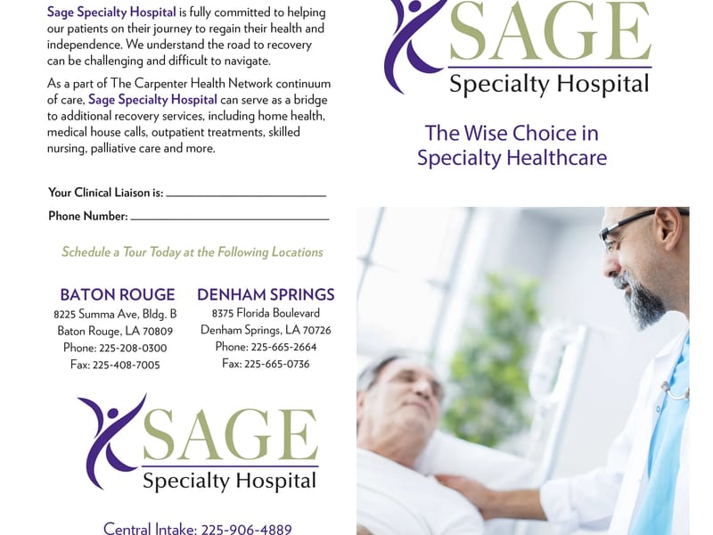 Sage Specialty Hospital — Hospital, Denham Springs, LA · photo 2