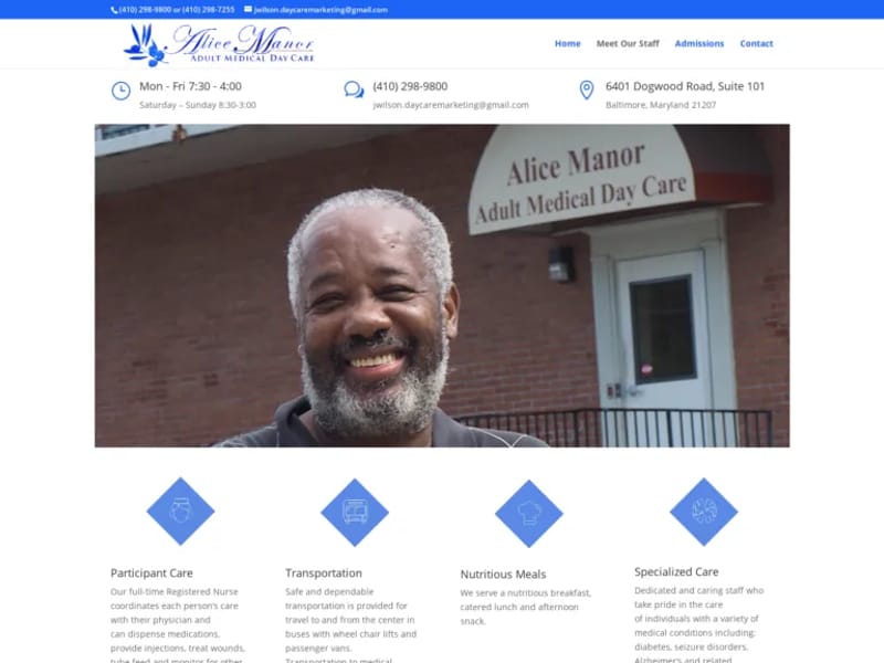 Alice Manor Adult Medical Daycare - Adult Day Care in Baltimore, MD photo 1