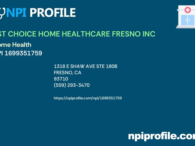 1ST CHOICE HOME HEALTHCARE FRESNO INC - Home Health Nursing in Fresno, CA photo 1