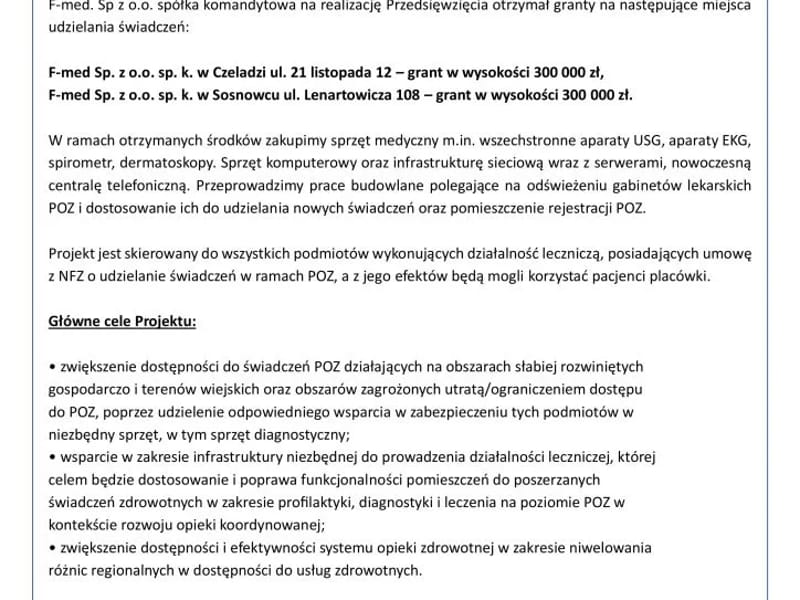 "F-Med" SpóŁKa Z OgraniczonĄ OdpowiedzialnoŚCiĄ SpóŁKa Komandytowa - Opieka domowa in Czeladź, Czeladź photo 1
