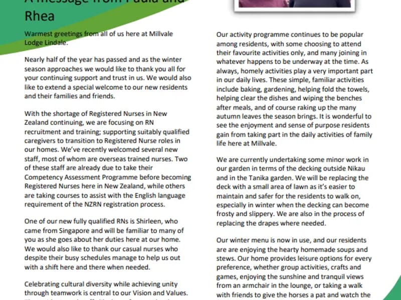 Millvale Lodge Lindale - Nursing Home in Paraparaumu, Capital and Coast District Health Board photo 1