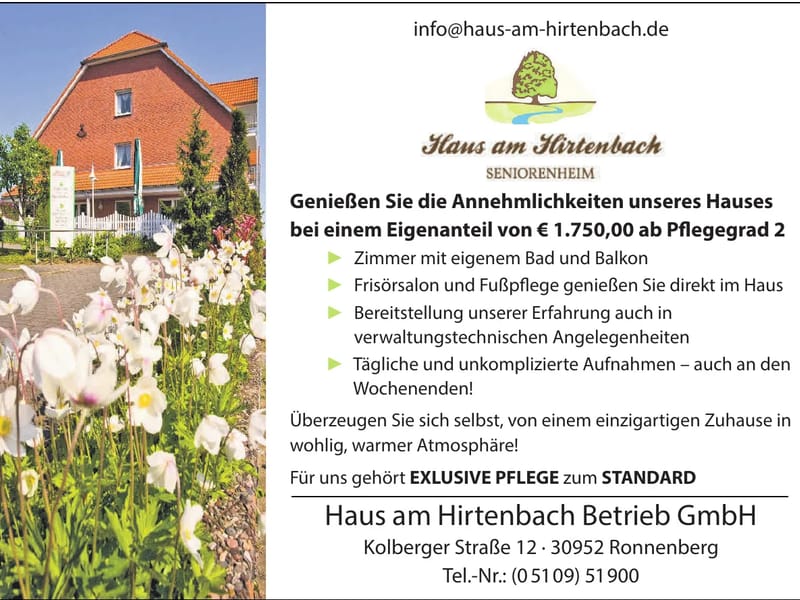 Alten- und Pflegeheim Haus am Hirtenbach - Pflegeheim in Ronnenberg, Niedersachsen photo 2