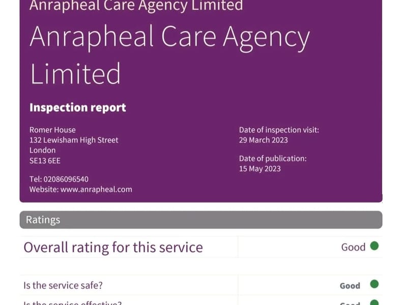 Anrapheal Care Agency Limited in London, England photo 1