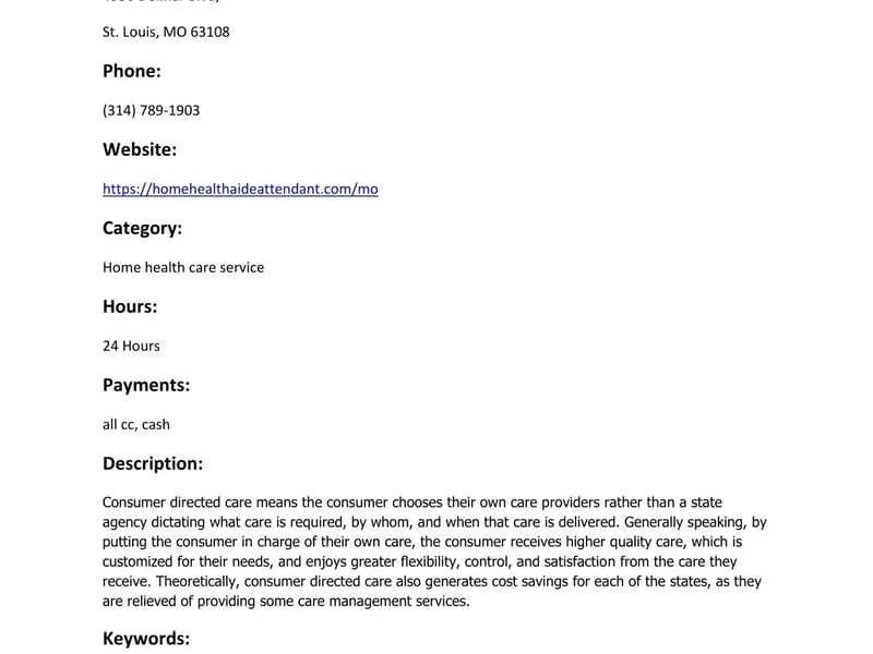 A MILLION CARES CONSUMER DIRECTED SERVICES LLC - Home Health Nursing in Saint Louis, MO photo 1