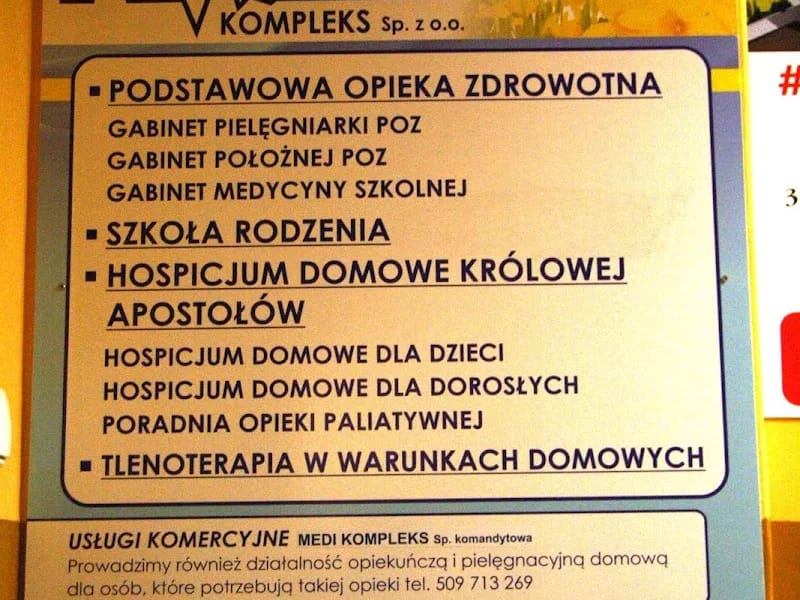 MEDI KOMPLEKS Hospicjum Domowe Królowej Apostołów - Pielęgniarstwo domowe in Wiśniowa, Wiśniowa photo 9