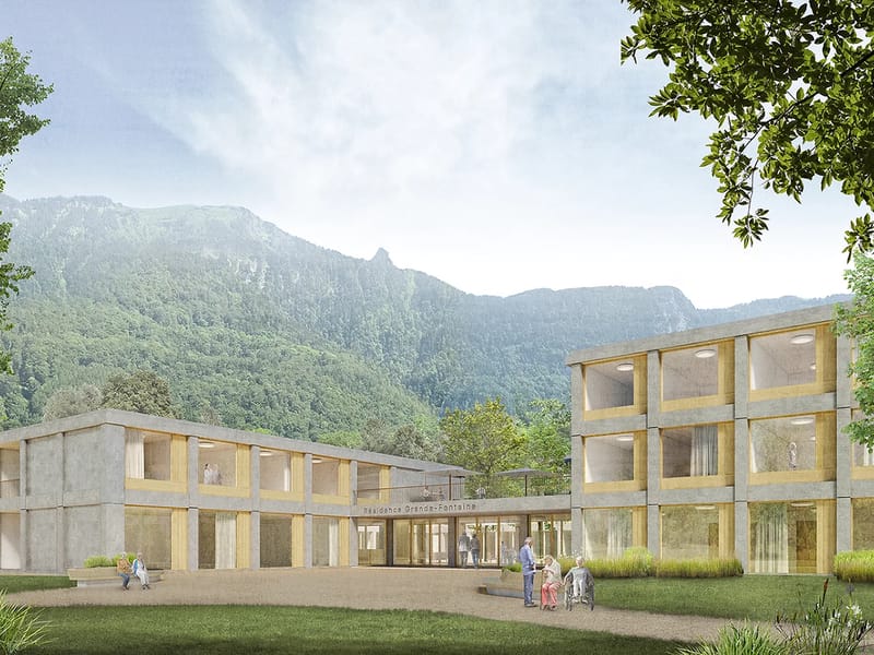 Résidence Grande-Fontaine - Fondation des Maisons de Retraite du District d'Aigle - Pflegeheim in Bex, Vaud photo 2