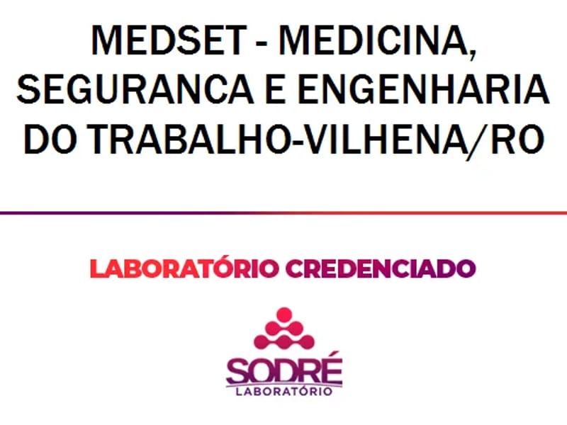 MEDSET MEDICINA SEGURANCA E ENGENHARIA DO TRABALHO - Cuidado Domiciliar in Vilhena, RO photo 1