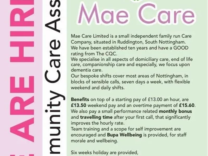 Mae Care Ltd in Nottingham, England photo 2